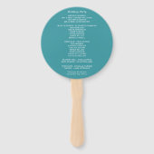 Éventail Modèle floral Programme de mariage mexicain (Dos)