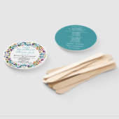 Éventail Modèle floral Programme de mariage mexicain (Non-assemblé)