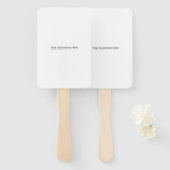 Éventail Modèle pour Fit Carré votre texte ici, Whites Tra (Devant et derrière)