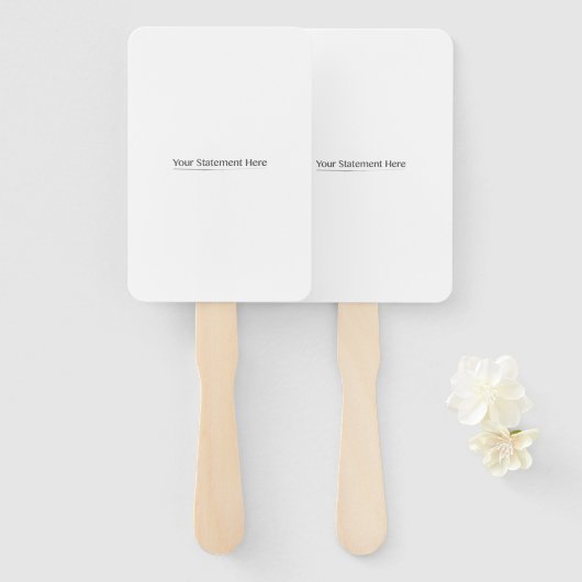 Éventail Modèle pour Fit Carré votre texte ici, Whites Tra (Devant et derrière)