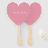 Éventail Modèle rose rose (Devant et derrière)