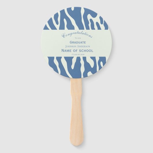 Éventail Modern abstract Pattern Photo Graduation  (Dos)