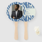 Éventail Modern abstract Pattern Photo Graduation  (Devant et derrière)