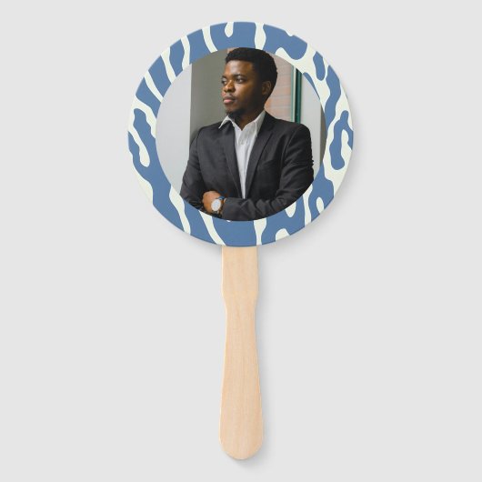 Éventail Modern abstract Pattern Photo Graduation  (Devant)