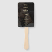 Éventail Modern Black Gold 2 Photo Overlay Programme de mar (Devant)