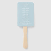 Éventail Modern Blue Citrus Script Wedding Ceremony Program (Dos)