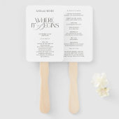 Éventail Modern Classic Wedding Ceremony Program  (Devant et derrière)