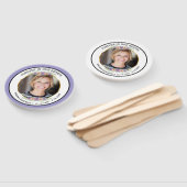 Éventail Modern Lavender Floral Memorial Photo (Non-assemblé)