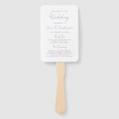 Éventail Modern Minimal Mauve Script Wedding Program (Devant)