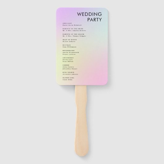 Éventail Modern Minimal Wedding Program Order Of Events (Dos)