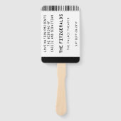 Éventail Modern Rock Concert Ticket Wedding Program (Devant)