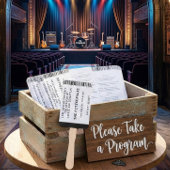 Éventail Modern Rock Concert Ticket Wedding Program