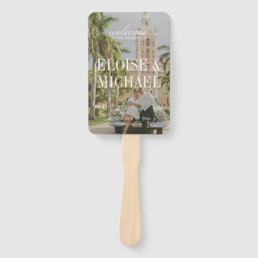 Éventail Modern Sage Green Script Wedding Ceremony Program (Devant)