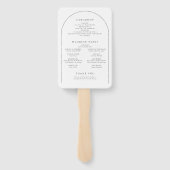 Éventail Modern Script Minimal Photo Arch Wedding Programs (Dos)
