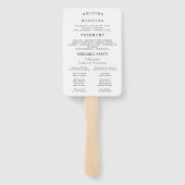 Éventail Modern Wedding Program  (Dos)