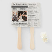 Éventail Modern Wedding Program Fans with Photo (Devant et derrière)