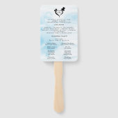 Éventail Modern Wedding Program Fans with Photo (Dos)