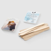 Éventail Modern Wedding Program Fans with Photo (Non-assemblé)