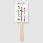 Éventail Modern Wedding Program Fans with Photo (Dos)