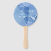 Éventail Moderne Aquarelle Formes Programme de mariage Vent (Devant)