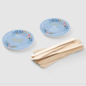 Éventail Moderne Cadre blanc géométrique cadre rose (Non-assemblé)