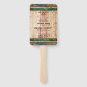 Éventail Moderne Chic Aquarelle Vignoble Paysage Mariage (Dos)