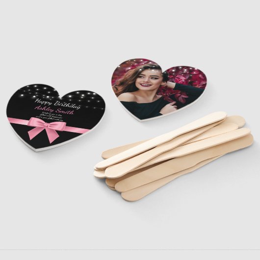 Éventail Moderne chic chic rose doux 16 (Non-assemblé)