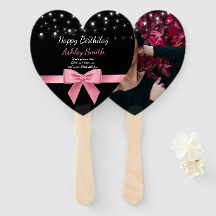 Éventail Moderne chic chic rose sucré 16