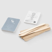 Éventail Moderne Chic Dusty Blue Minimal Wedding Programme (Non-assemblé)