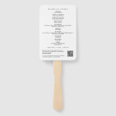 Éventail Moderne Chic Dusty Pink Programme de mariage minim (Dos)