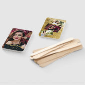 Éventail Moderne élégant chic noir et or doux 16 main f (Non-assemblé)