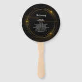 Éventail Moderne Elegant Chic or Light Wedding Programme (Dos)