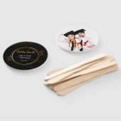 Éventail Moderne Elegant Chic or Lumière Graduation (Non-assemblé)