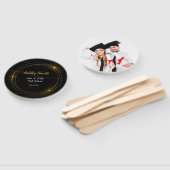 Éventail Moderne Elegant Chic or Lumière Graduation (Non-assemblé)