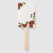 Éventail Moderne Géométrique Fleur main rouge (Dos)