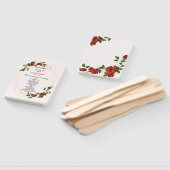 Éventail Moderne Géométrique Fleur main rouge (Non-assemblé)