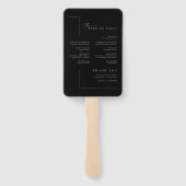 Éventail Moderne minimal Élégant Script Programme de Mariag (Dos)