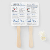 Éventail Moderne minimaliste 🤵 élégant Mariage simple (Devant et derrière)