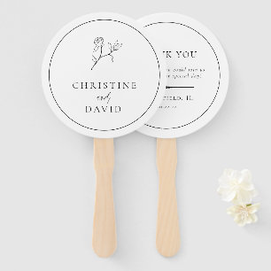 Éventail Moderne minimaliste Mariage de fleurs Boho