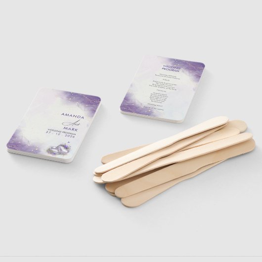 Éventail Moderne minimaliste violet Lilac tendance (Non-assemblé)