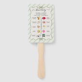 Éventail Moderne Nautique | Programme de mariage floral éve (Dos)