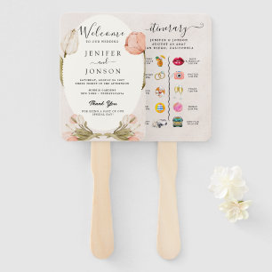 Éventail Moderne Nautique Programme de mariage floral éve