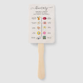 Éventail Moderne Nautique | Programme de mariage floral éve (Dos)