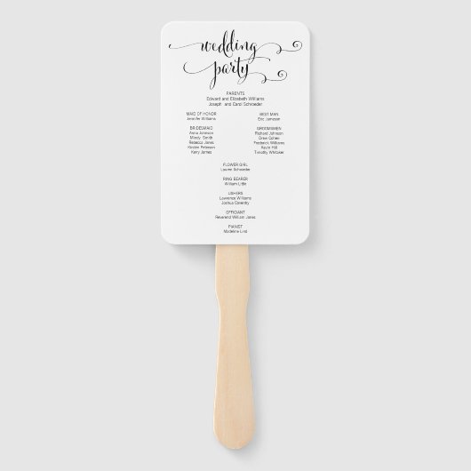 Éventail Moderne Nous Faisons Script Programme Mariage Vent (Dos)