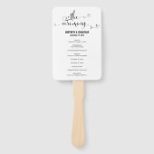 Éventail Moderne Nous Faisons Script Programme Mariage Vent (Devant)