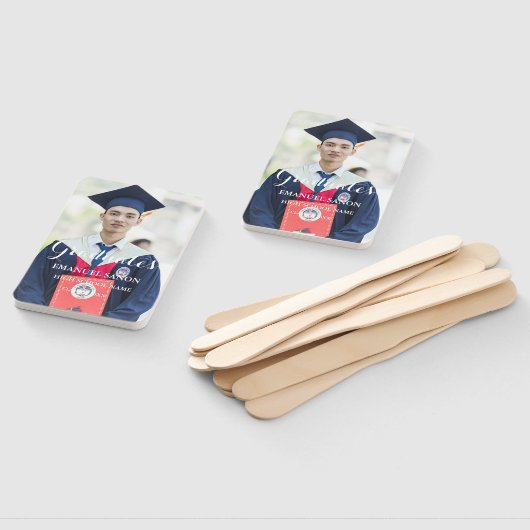 Éventail Moderne Script Graduate Classic Photo Preppy (Non-assemblé)