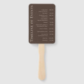 Éventail Moderne Simple Mariage-Pays Brown (Dos)