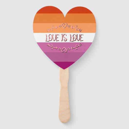 Éventail Mois de la fierté lesbienne L'amour est amour (Dos)