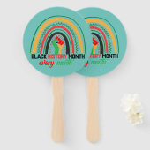 Éventail Mois de l'histoire des Noirs Tous les mois Patriot (Devant et derrière)