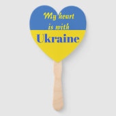 Éventail Mon coeur est avec l'Ukraine (Dos)